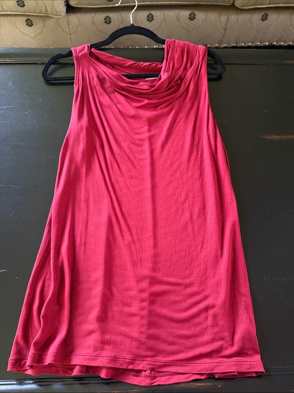 CAbi Sleeveless Draped Neck Tank Top - reddish color style -# 3244